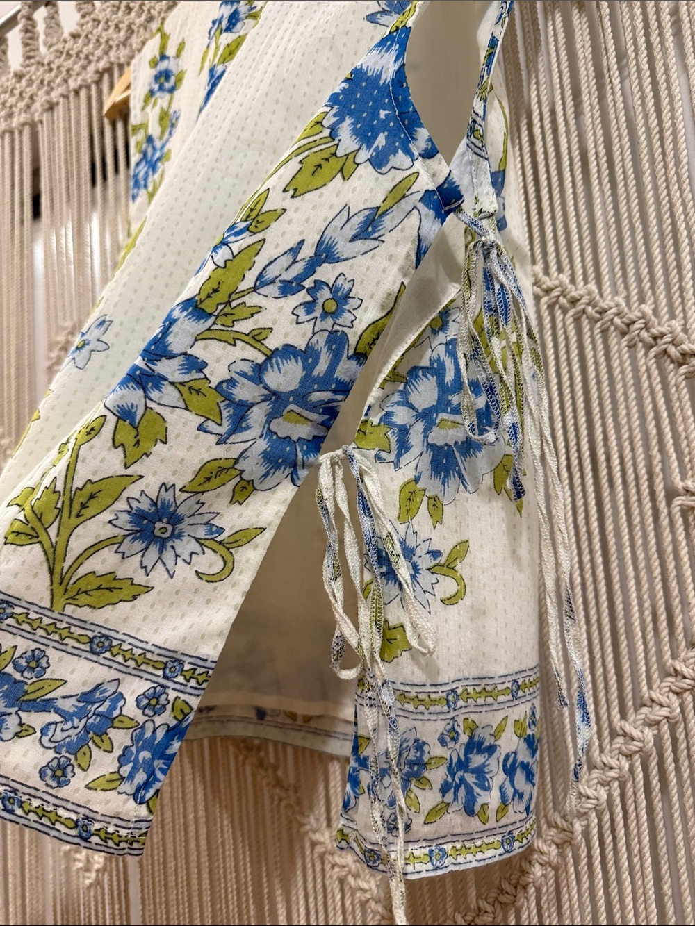 Free People Floral Sleeveless Tank Top W/ Tie Sides - Picture 5 of 8